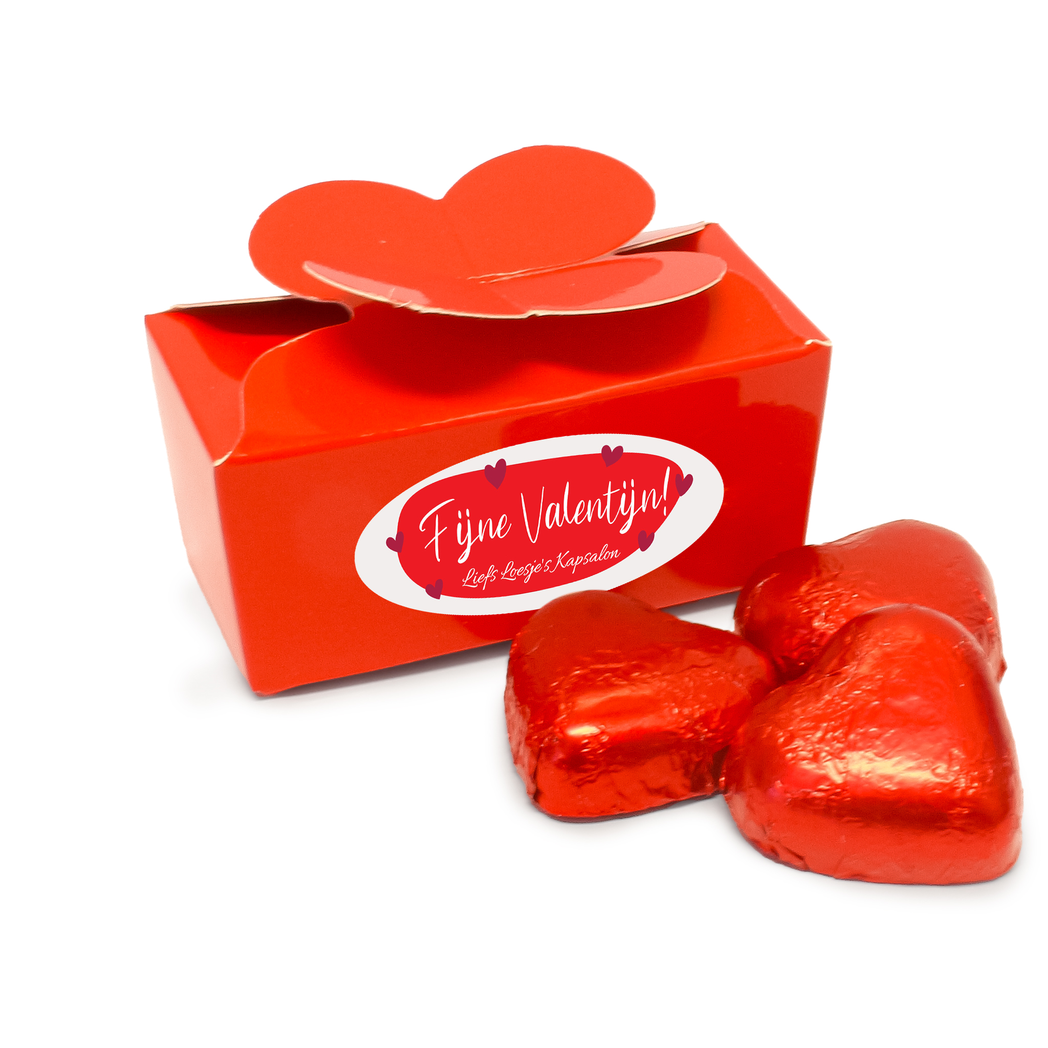 Gepersonaliseerd cadeautje met bonbons voor Valentijn