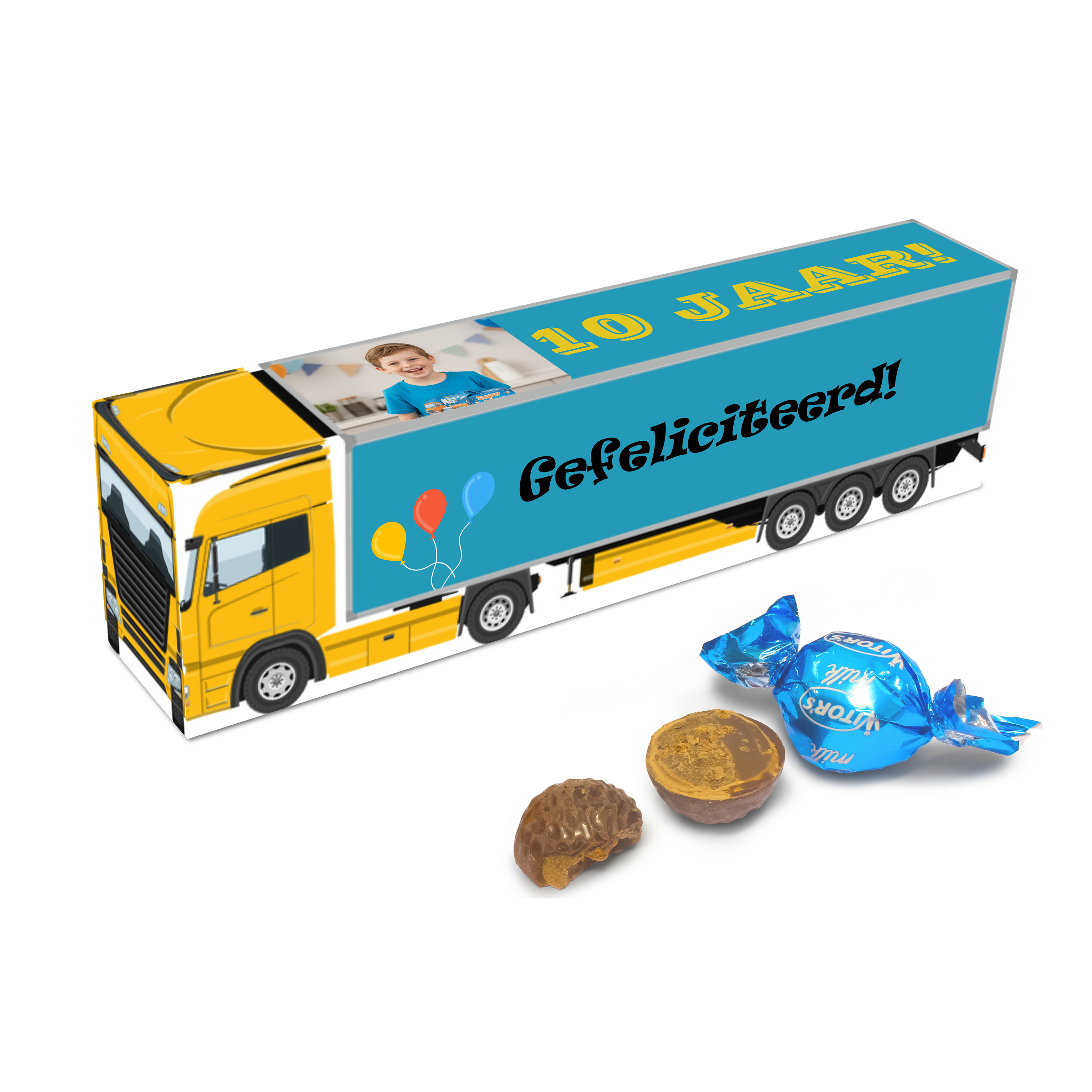 Gepersonaliseerd vrachtwagen cadeautje met foto
