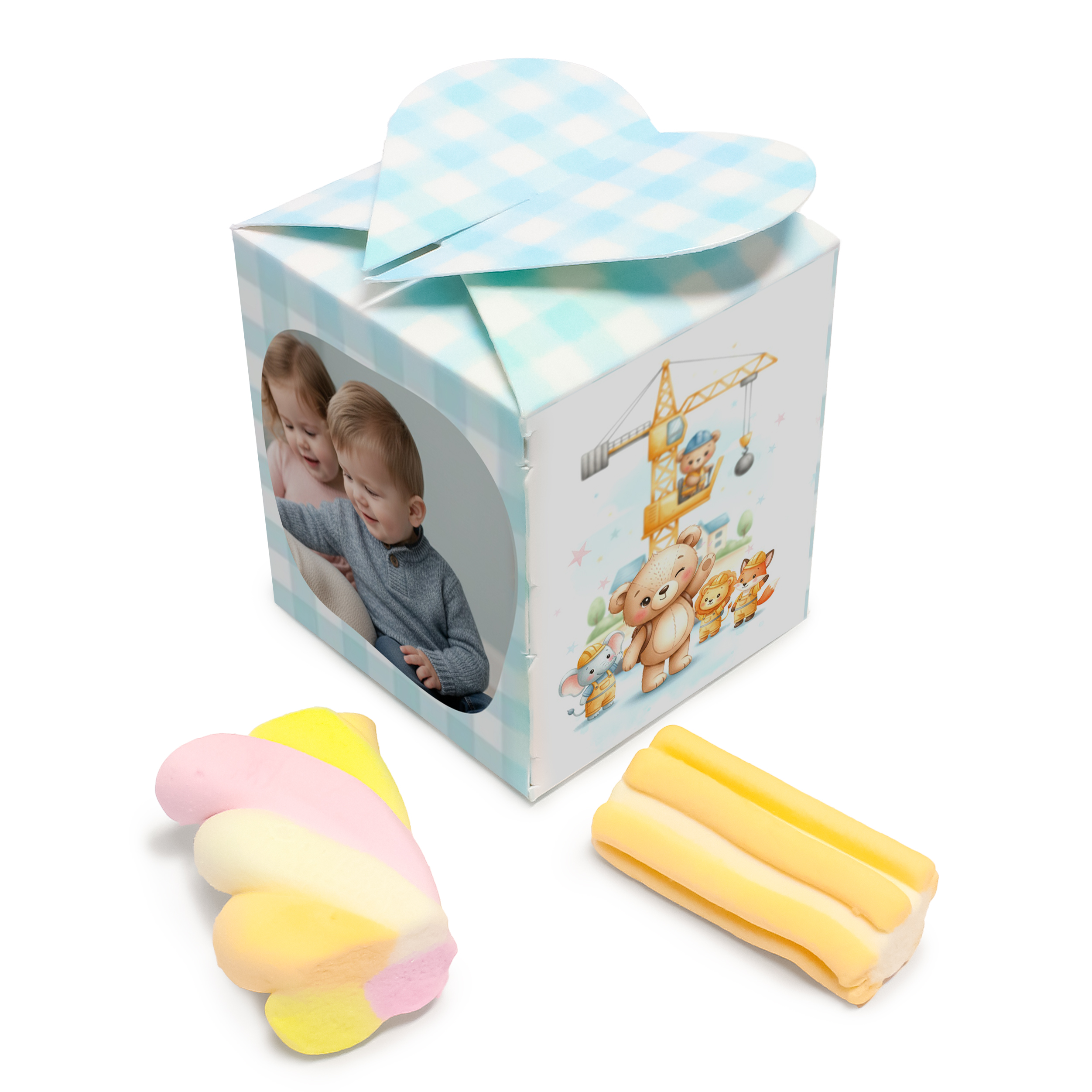 Persoonlijke traktatie met foto, beertjes en spekjes