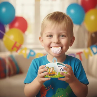 Uitdeel cadeautje met kraan en naam voor jongens