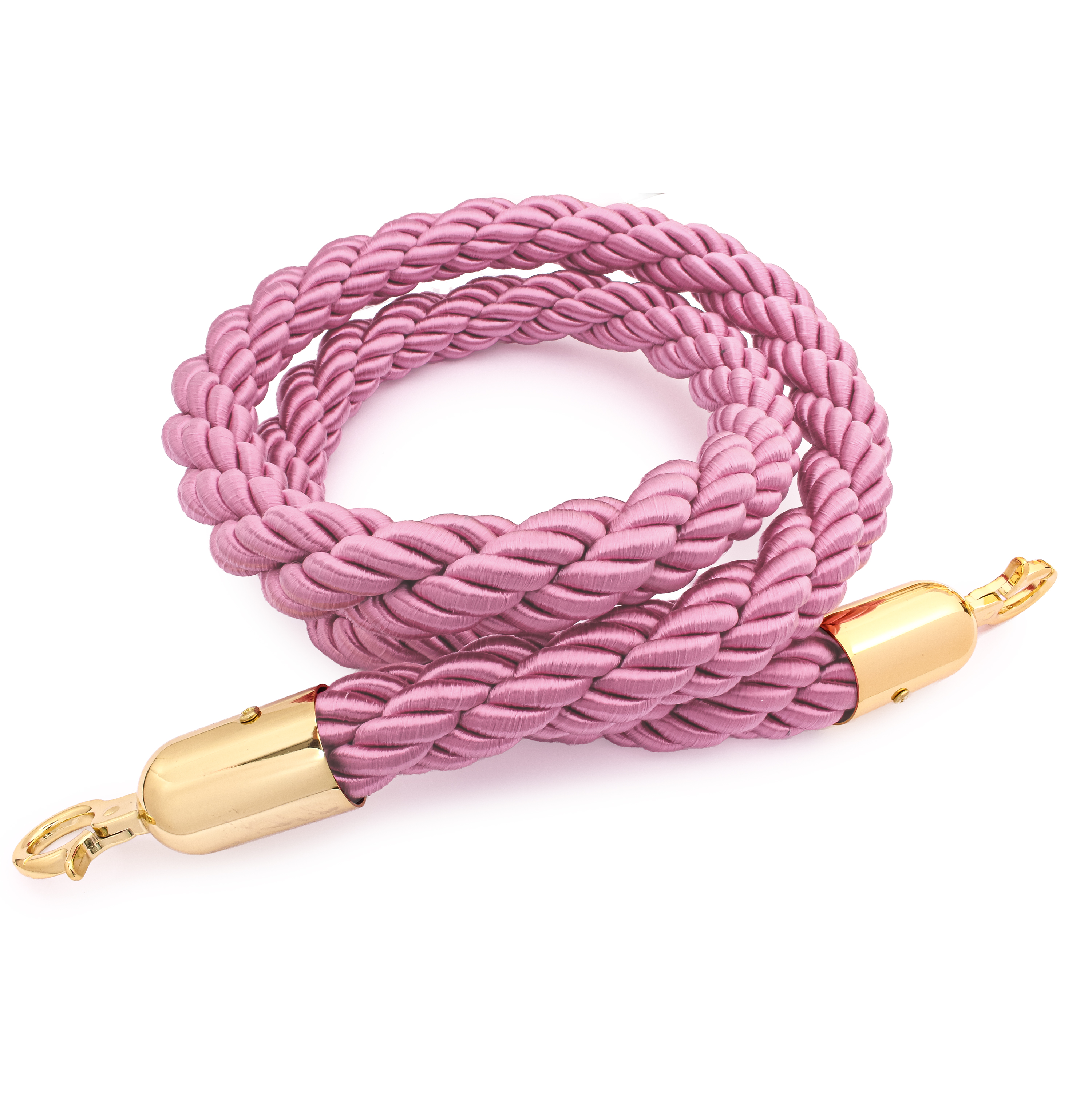 Afzetkoord licht roze - Luxe - Messing haken