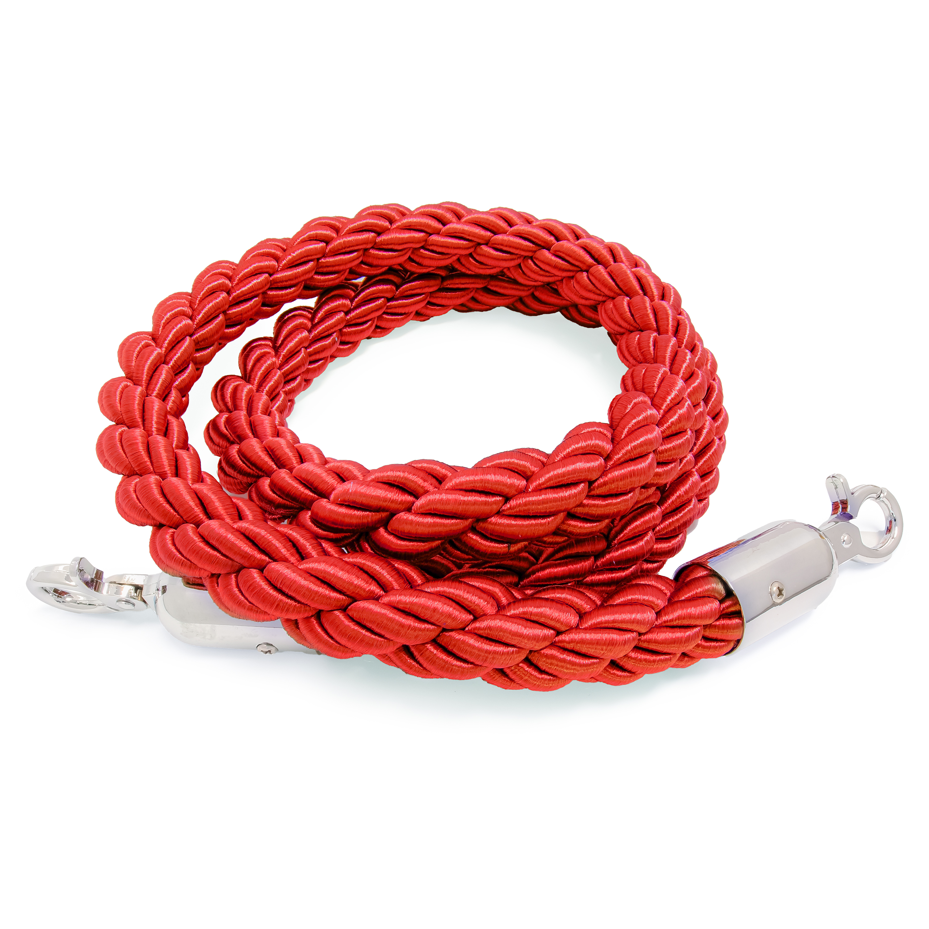 Afzetkoord rood - Luxe - Chroom haken