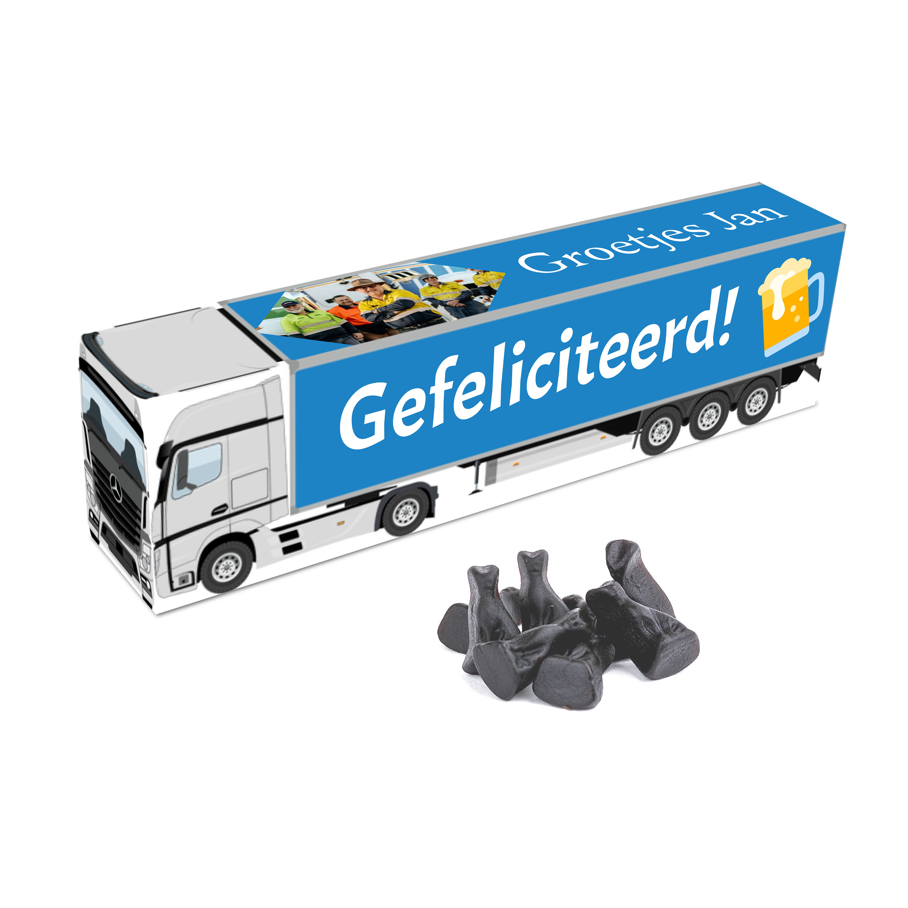Gepersonaliseerd vrachtwagen cadeautje