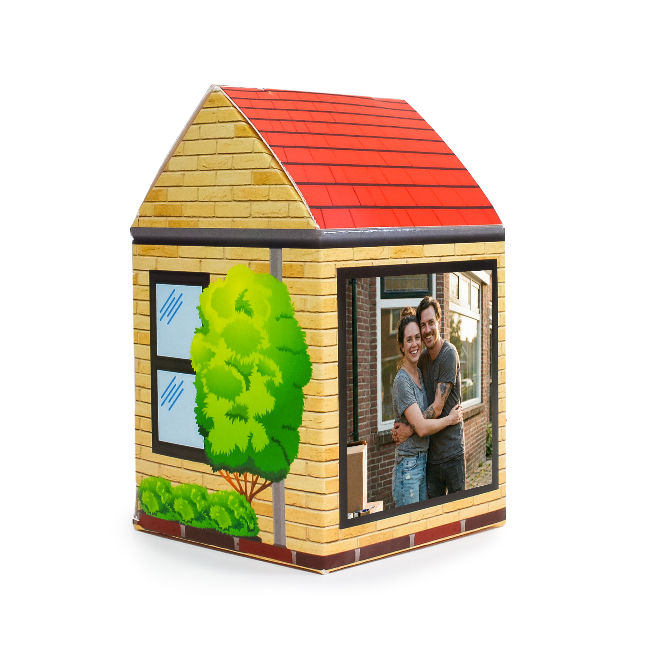 Huis cadeaudoosje - Zelf te ontwerpen - 4,5 x 4,5 x 7,5 cm