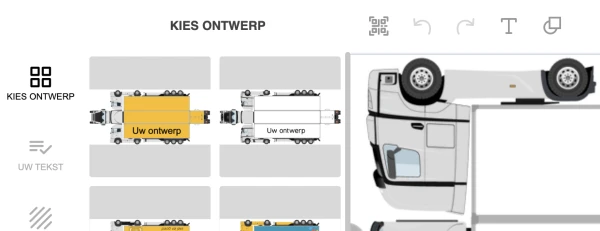 Kies ontwerp - Vrachtwagen ontwerpen