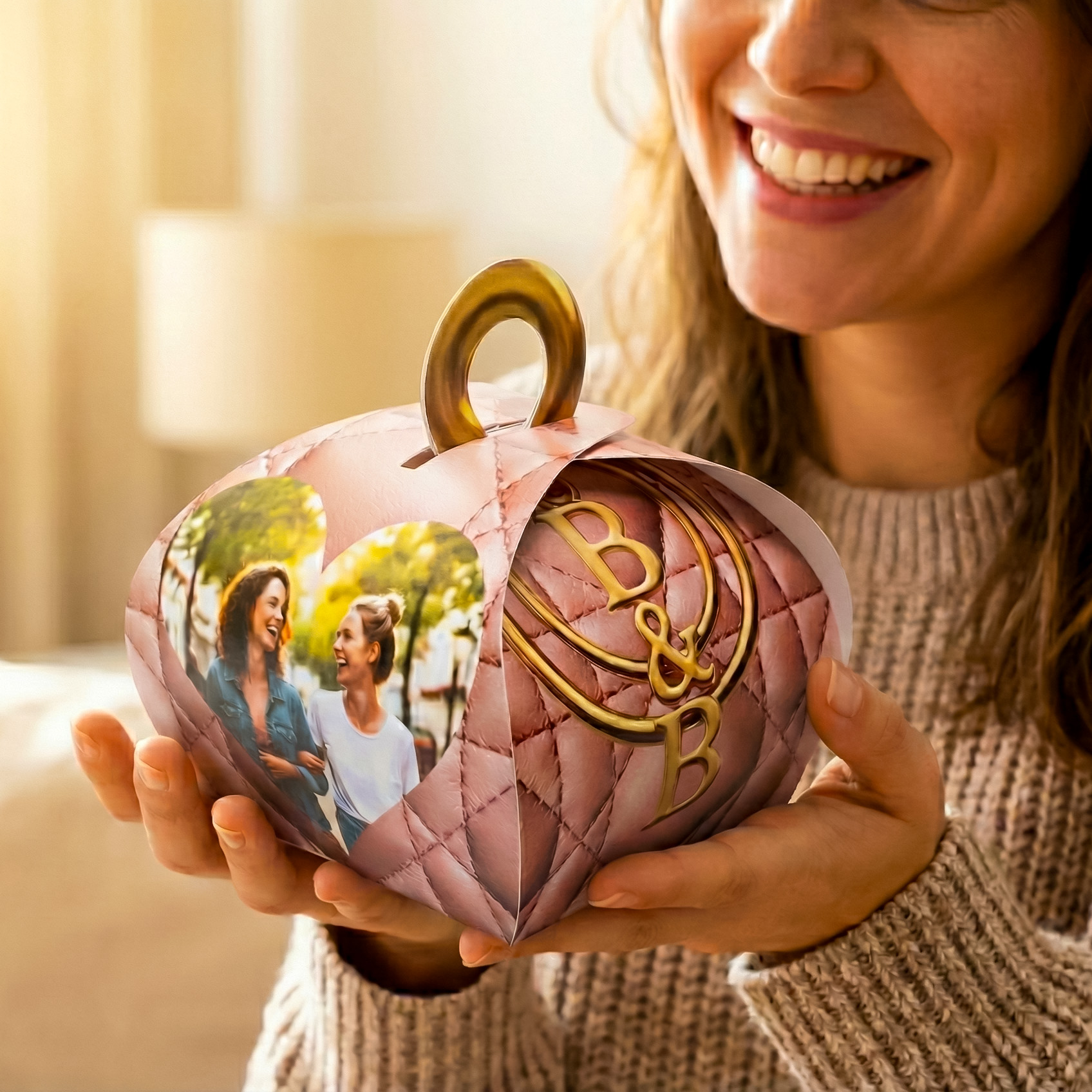 Merk tasje als gepersonaliseerd cadeautje met foto en naam