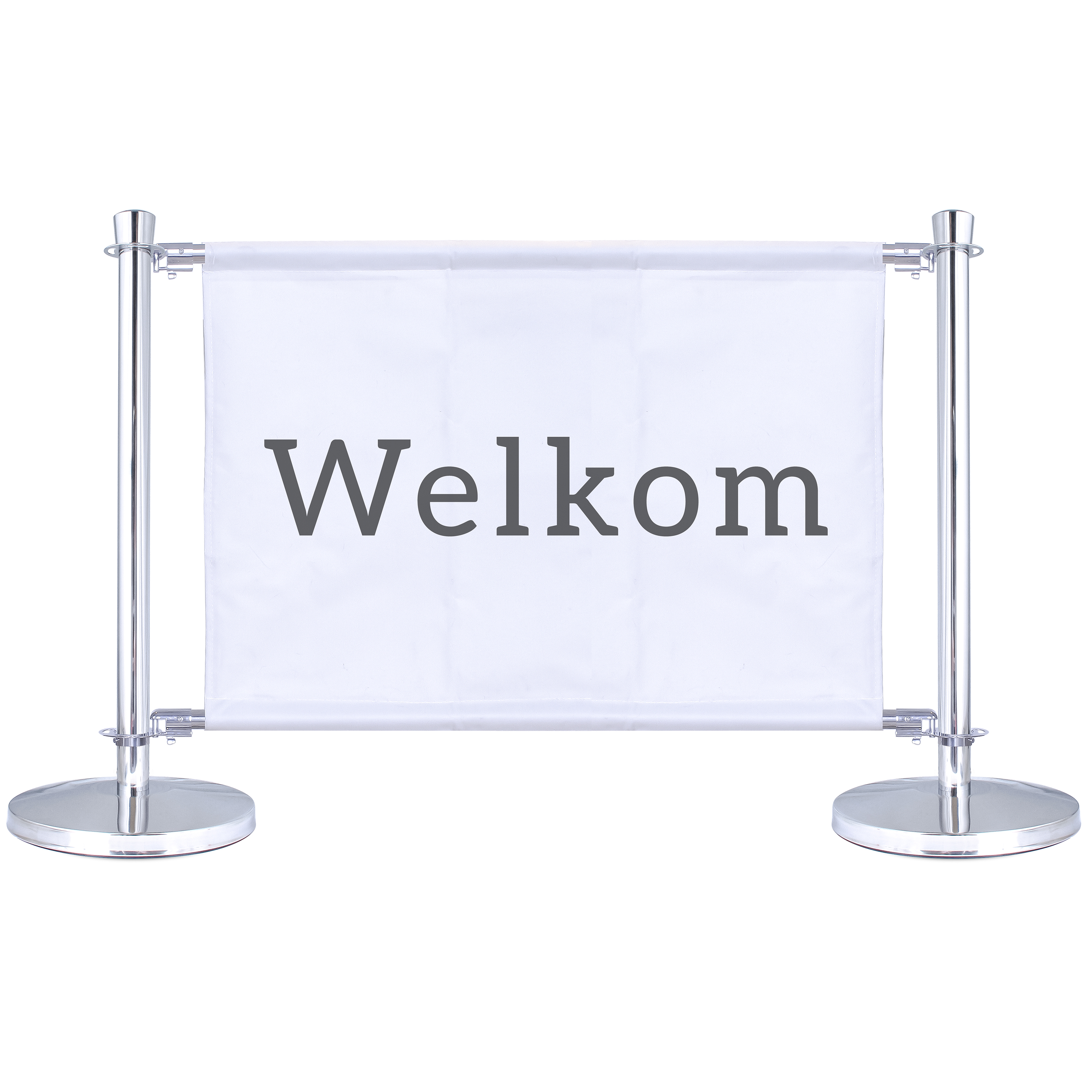 Terrasscherm horeca met banner – terrasafscheiding met spandoek