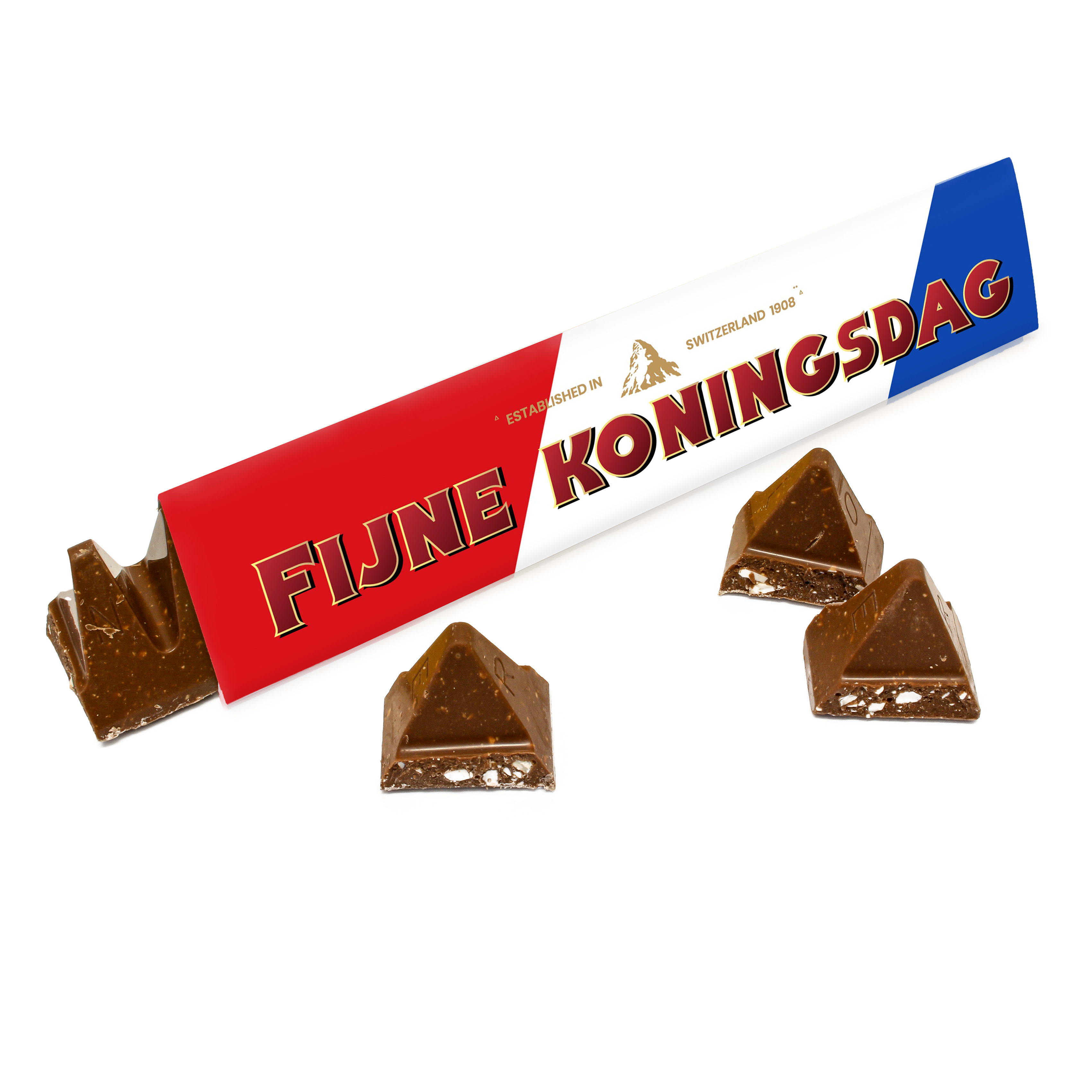 Toblerone chocolade reep met naam of foto voor koningsdag