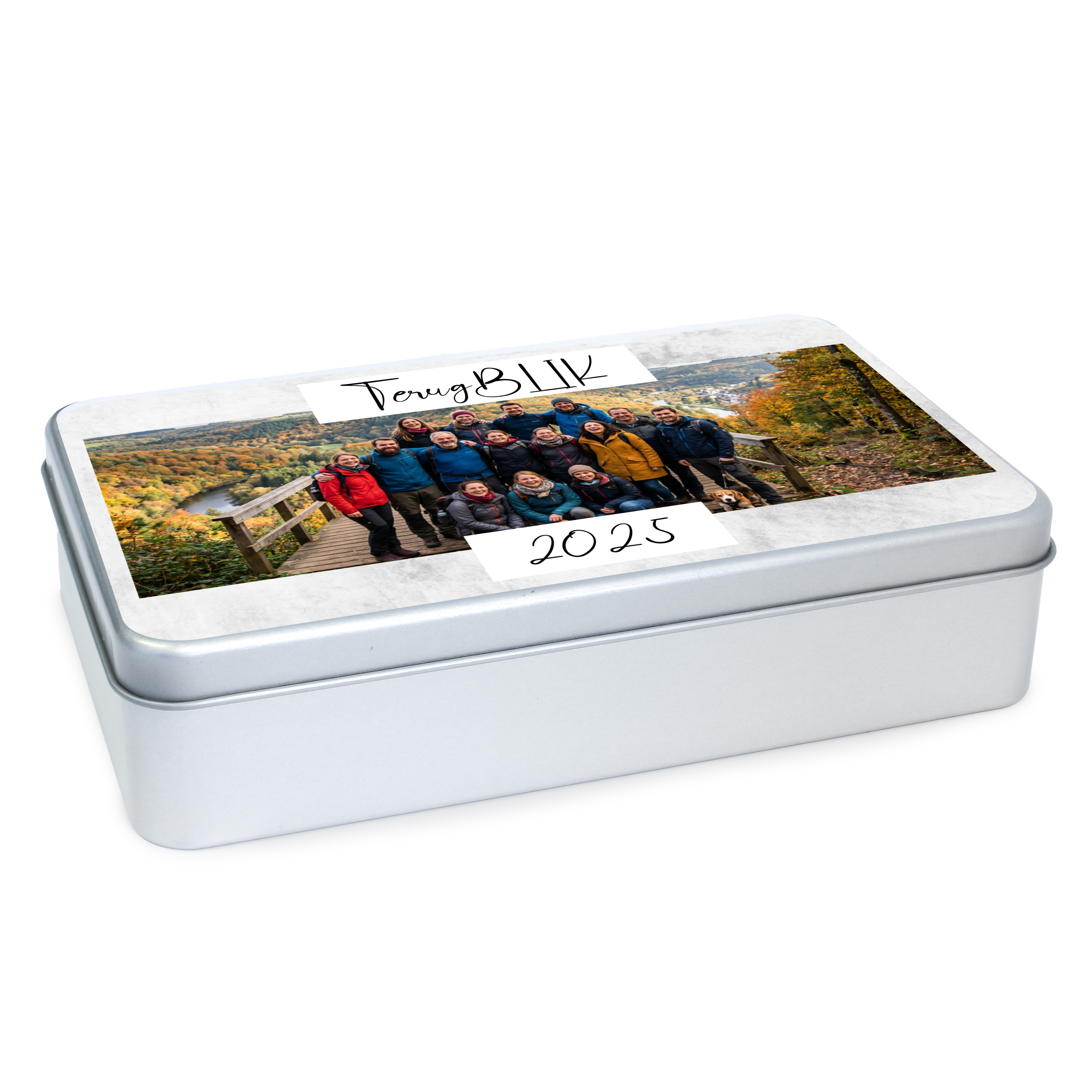 Terugblik met foto en jaartal gepersonaliseerd