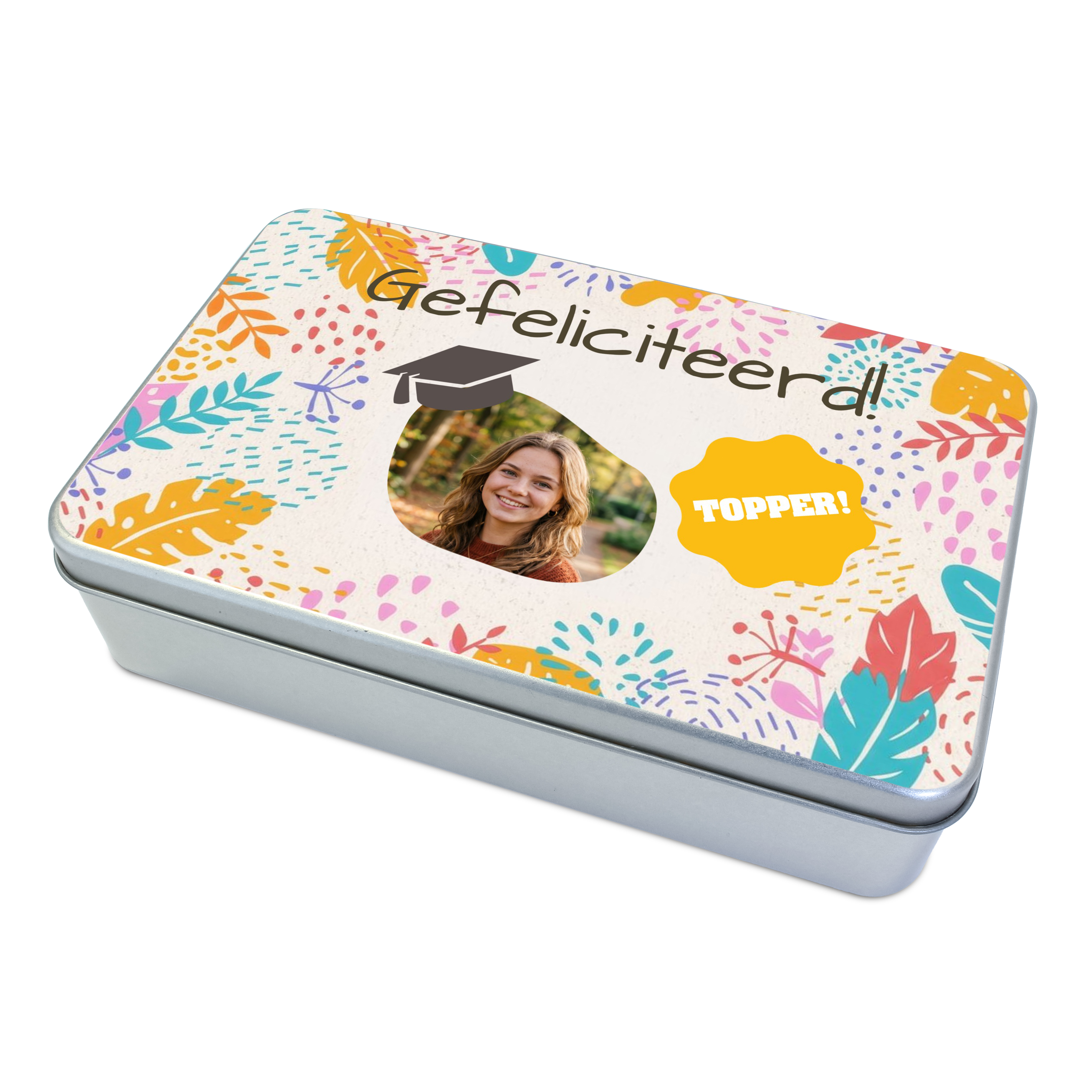 Gepersonaliseerd snoepblik - met foto of tekst