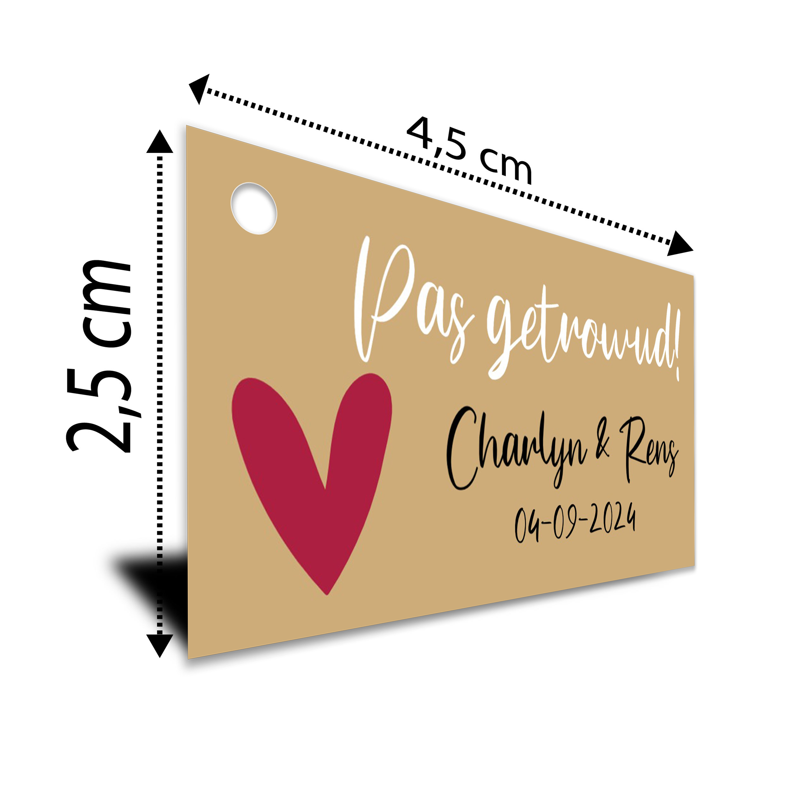 Minikaartje "Pas getrouwd"