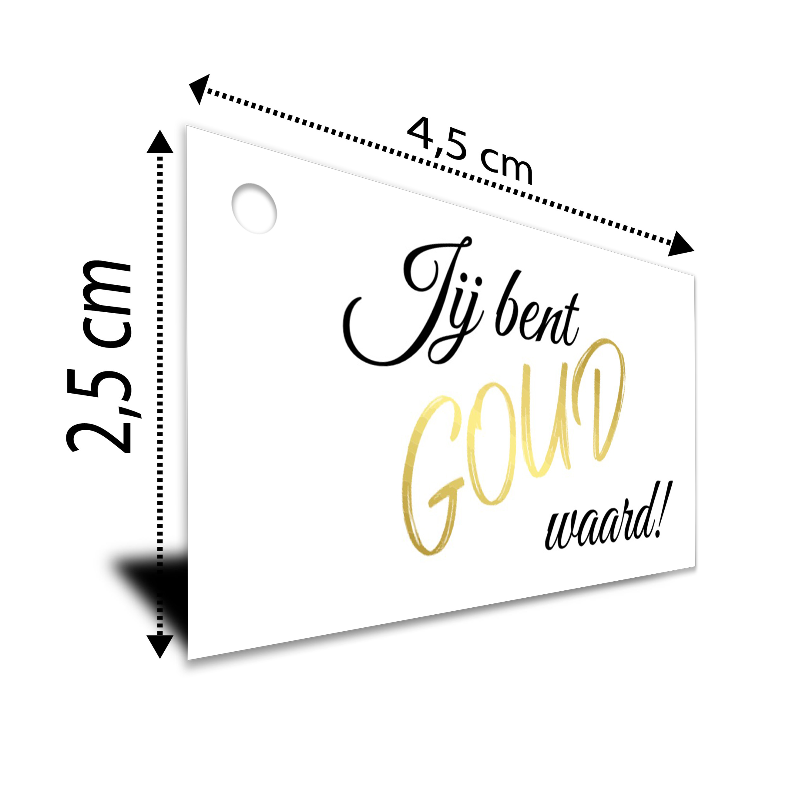 Minikaartje "Jij bent GOUD waard"