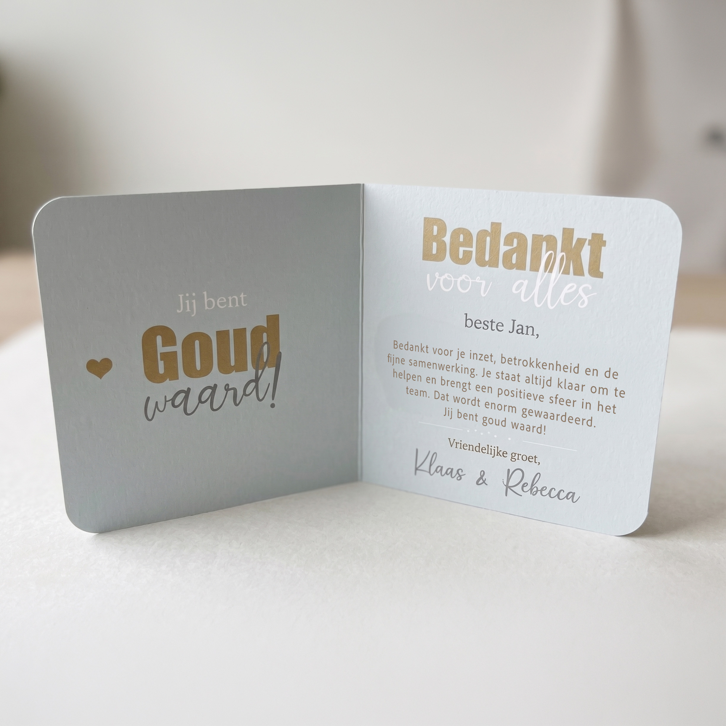 Jij bent goud waard gevouwen 3d