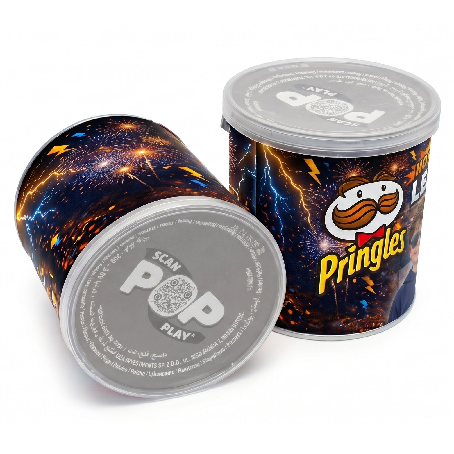 Pringles uitdeelcadeautjes met gepersonaliseerde wikkel