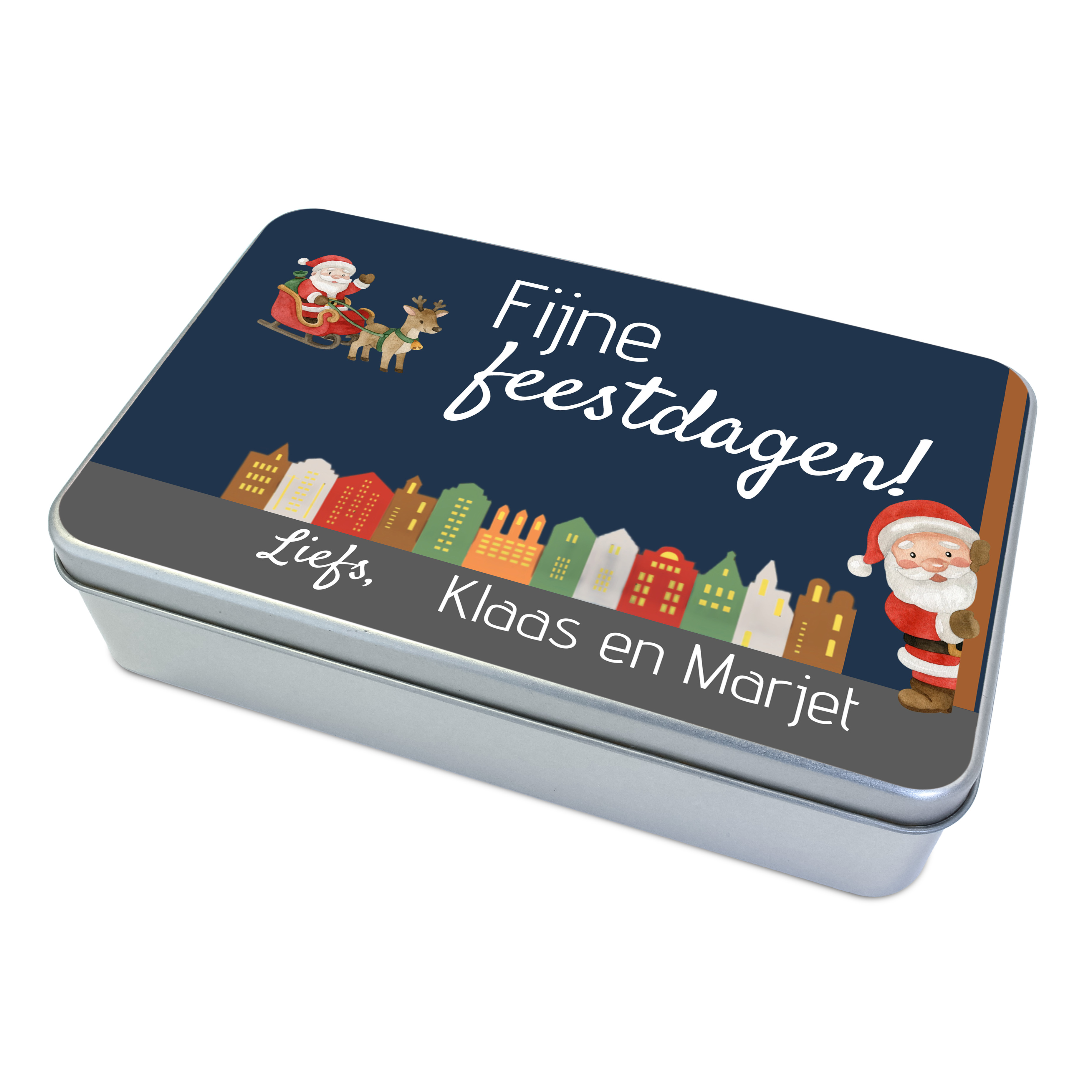 Gepersonaliseerd kerstgeschenk - Blik met foto en/of tekst
