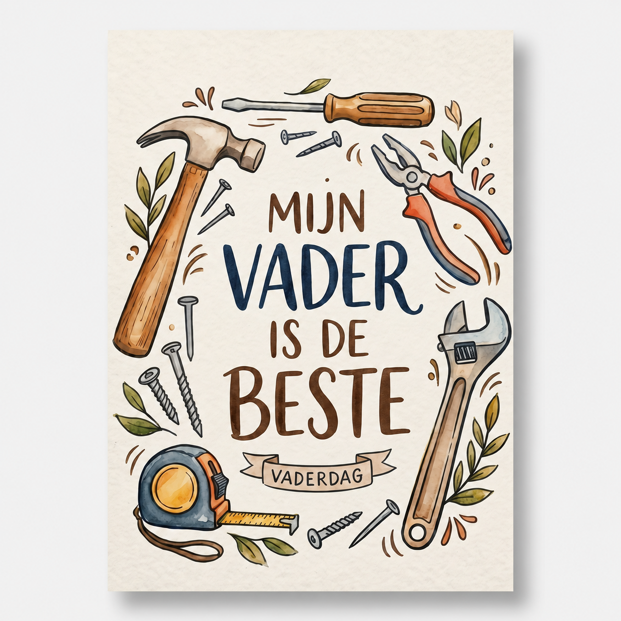 Stoere Vaderdagkaart Gereedschap - Mijn Vader is de Beste