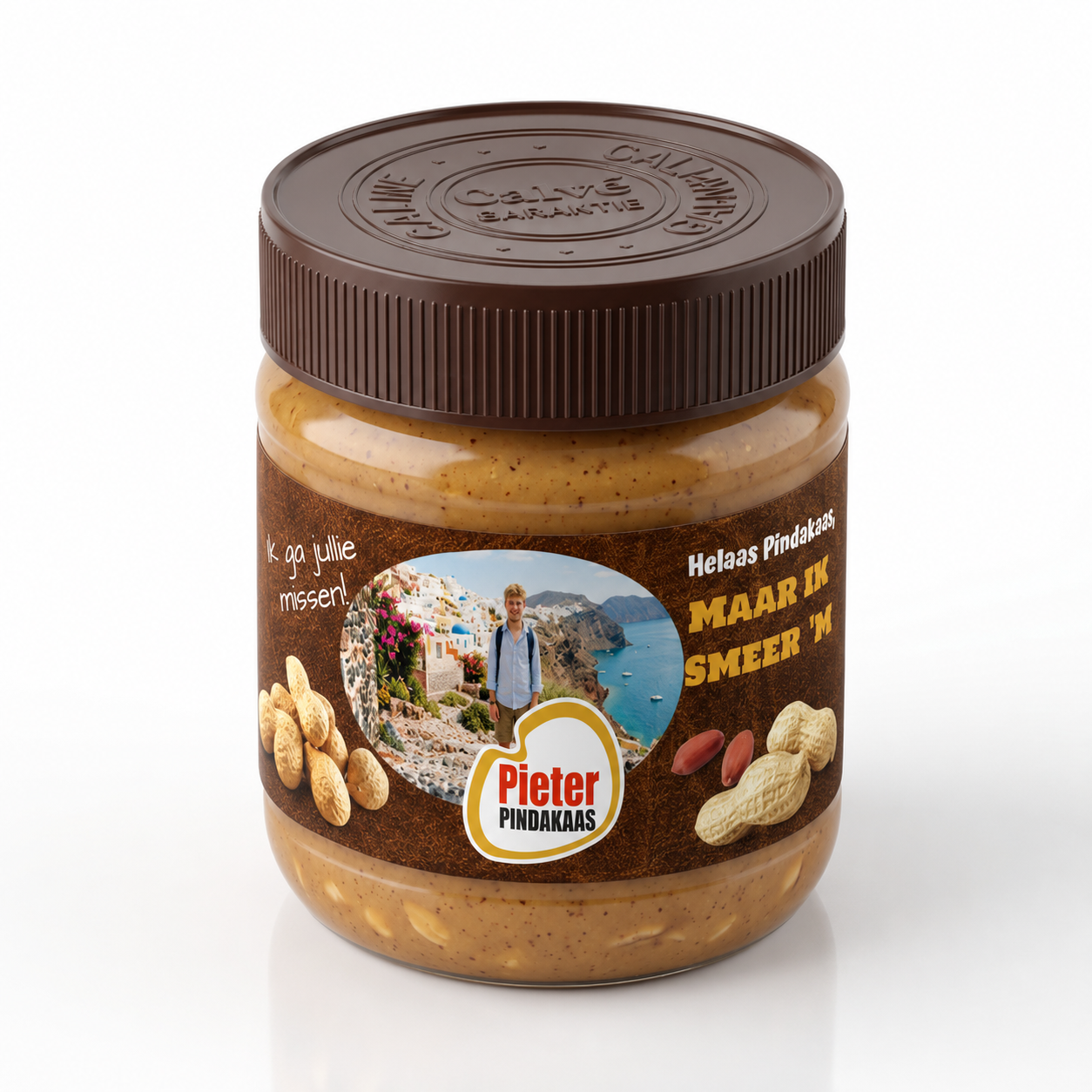 Pindakaas Pot (350g) met eigen foto