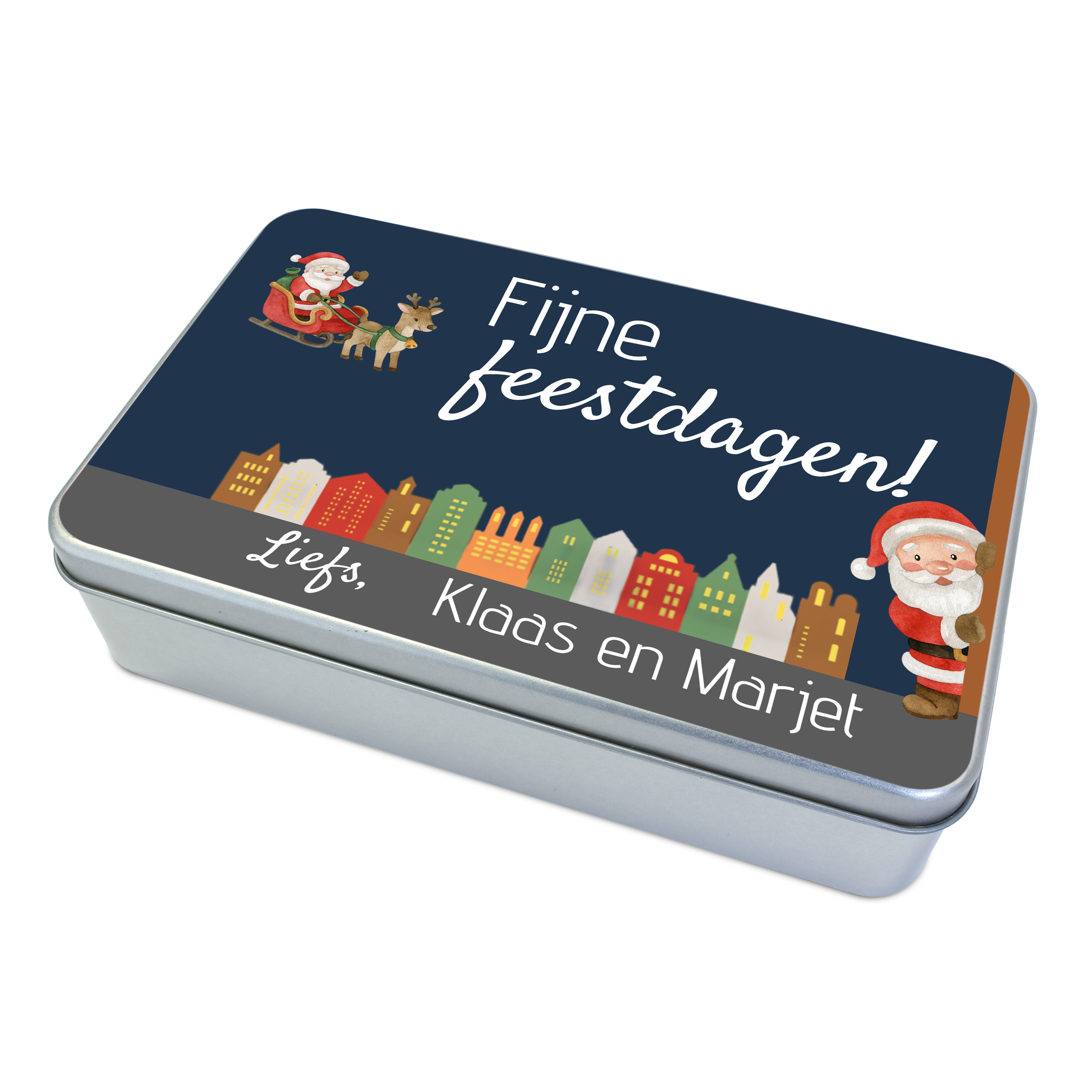 Kerst bedankt blik - Leuke opdruk zelf te ontwerpen - Met eigen tekst