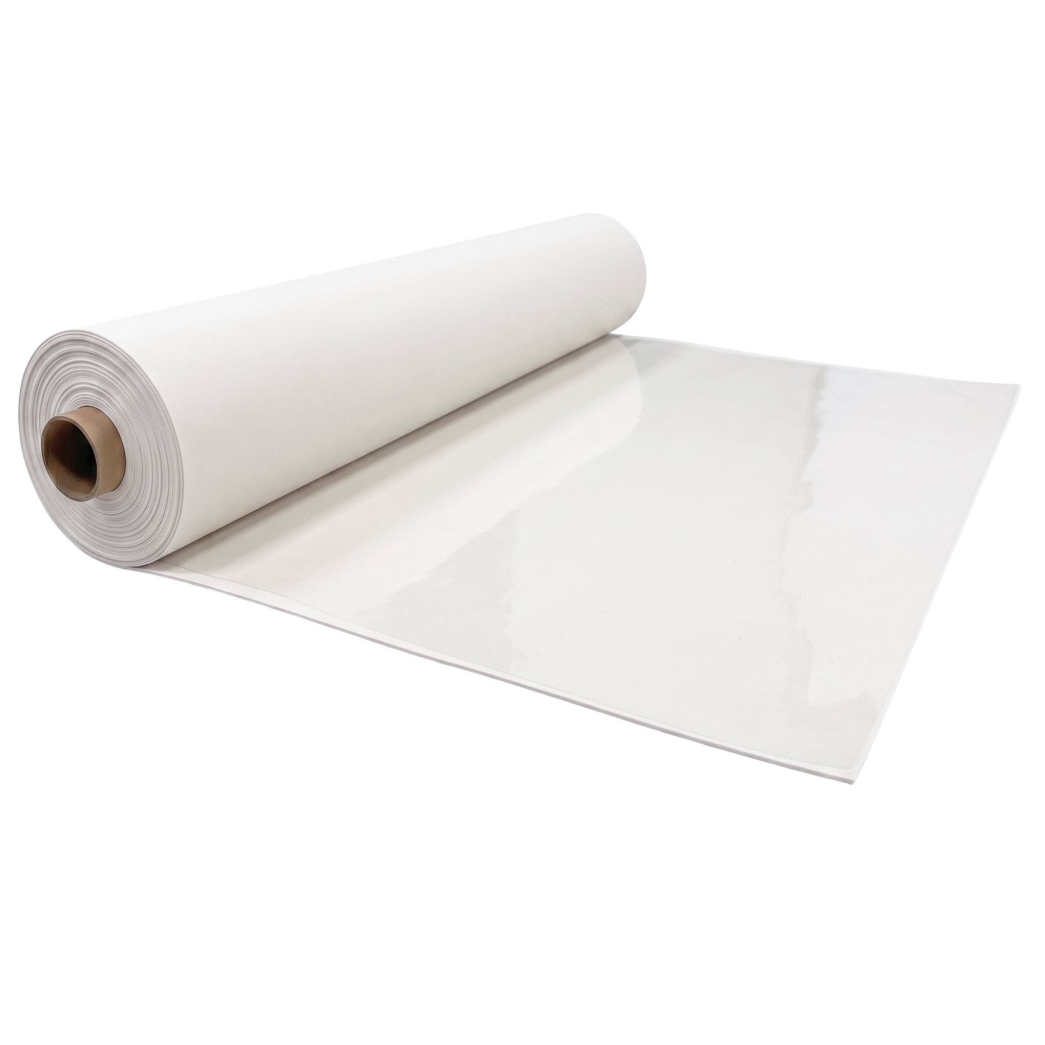 Witte loper rol met folie - 2 meter breed - 50 meter lengte