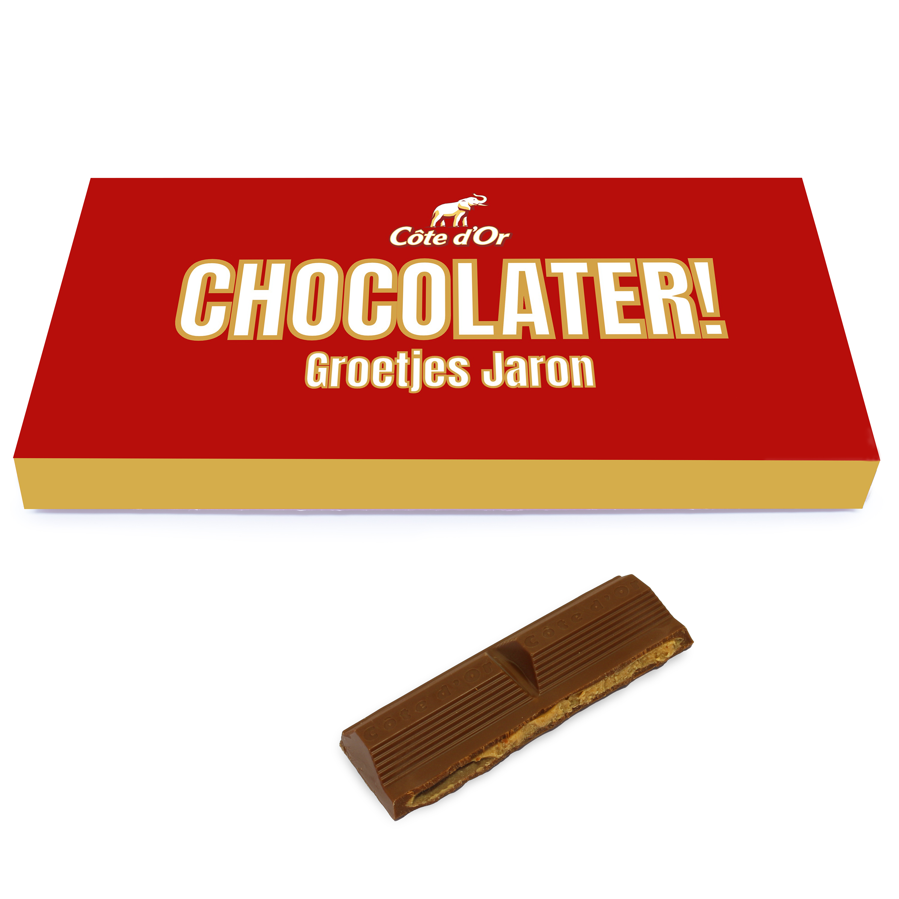 Chocolade reep met naam - Bedankje voor Collega's - Côte d'Or