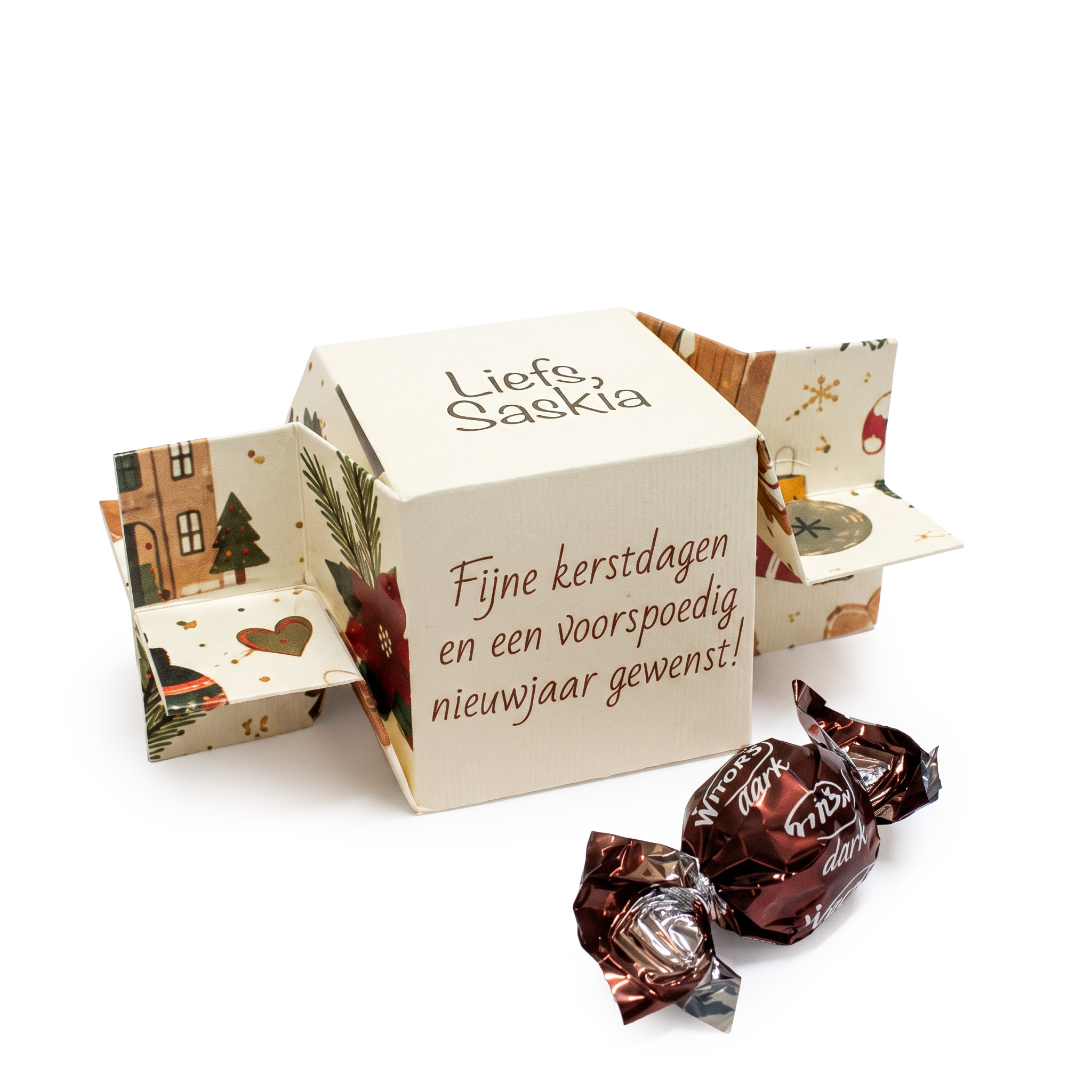 Gepersonaliseerd Toffee cadeautje voor de Feestdagen